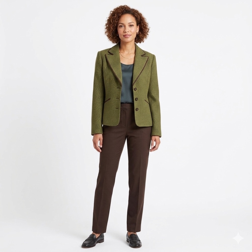 Olive Green Women’s Tailored Blazer Jacket